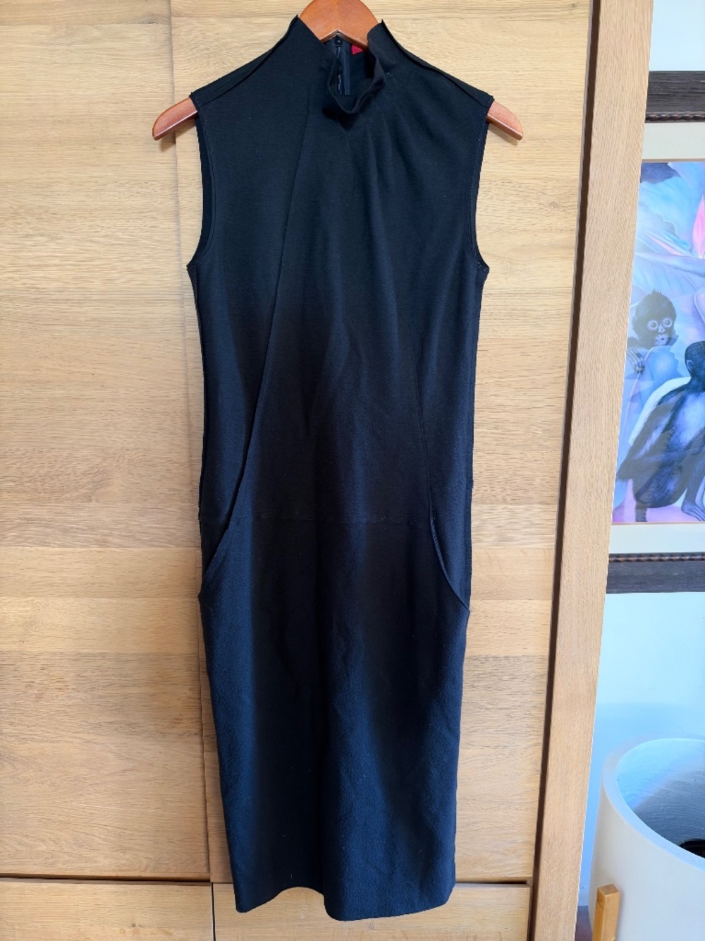 COUTURE: Brioni Black Wool Fitted Dress